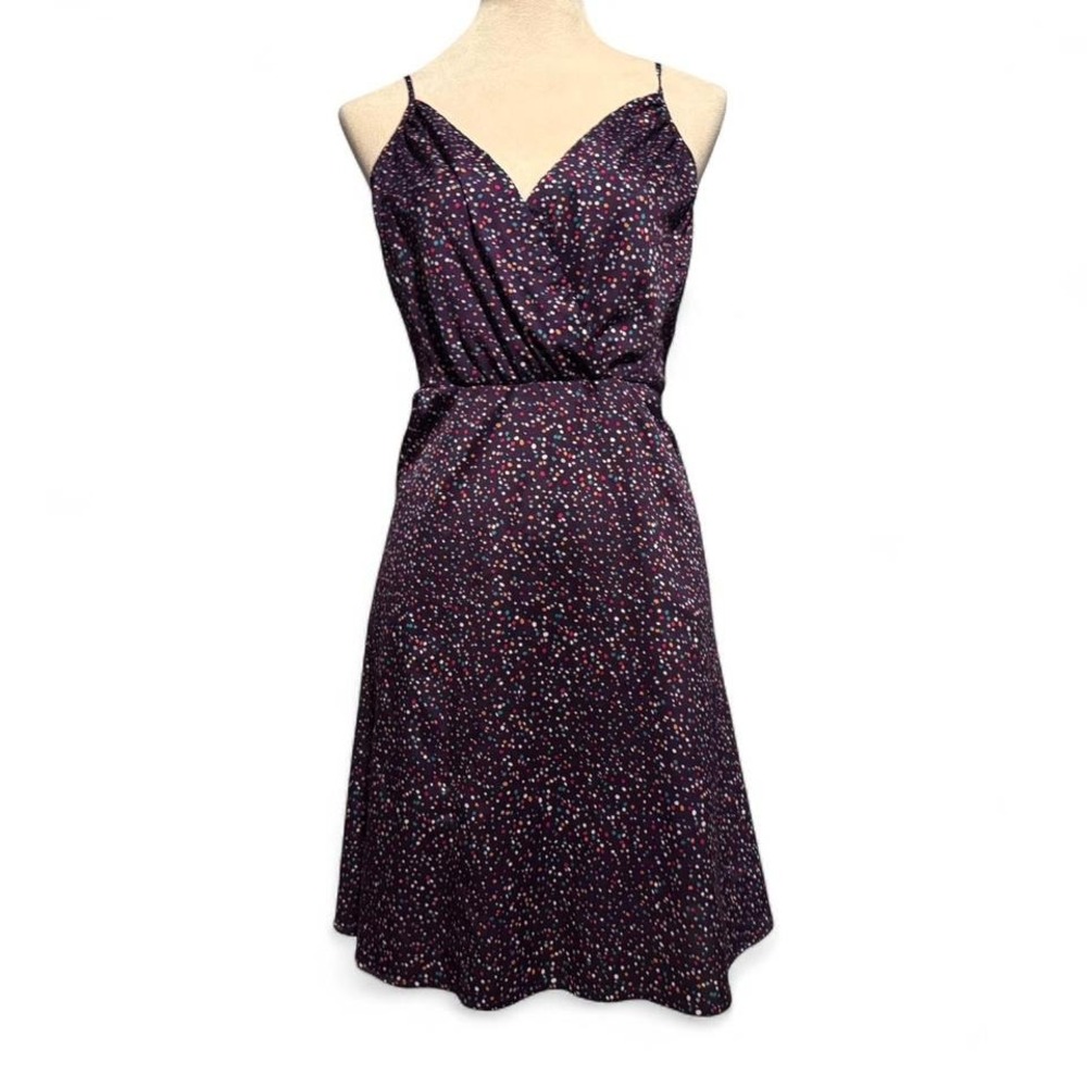 GAP, Vintage Style, Plum, Multi Color Polka Dot Slip Dress V-Neck Y2K Midi-Dress